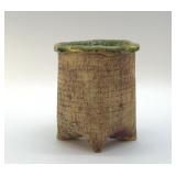 TREE TRUNK ART POTTERY VASE