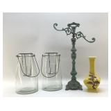 OUTDOOR CANDLE LANTERNS, BONSAI VASE, SCALE