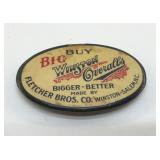1930 ADVERTISING BUTTON, WINSTON OVERALLS W-S NC