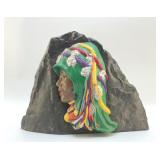 DOUGLAS GREEN VEILED WOMAN VASE BLUE RIBBON WINNER