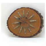 TREE SLICE BULLET CLOCK