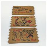 1955 LITTLE WOODEN FUNNY POSTCARDS