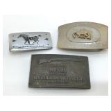 3 VTG MENS BELT BUCKLES