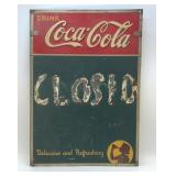 1943 Coca Cola Menu Board Original
