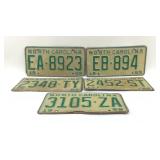 NC 1969 license plates 12"