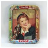 1953 COCA-COLA MENU GIRL SERVING TRAY