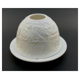LITHOPHANE CANDLE VOTIVE FERRY LAMP 4 1/2"