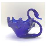 MCM COBALT 1970S SWAN DISH 12'