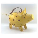 FUNNY YELLOW POLKADOT PIG WATERING CAN