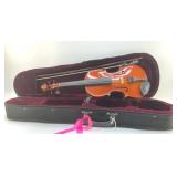 THREE-QUARTER VIOLIN WITH CASE AND BOW