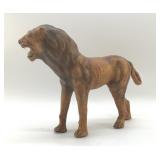 1960S LEATHER WRAPPED PAPIER-MÂCHÉ LION