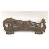 CAST-IRON BLACK AMERICANA BEACH SIGN