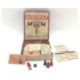 1936 PARKER BROS MONOPOLY GAME
