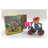 1960S MTU TIN TOY BOYS TRICYCLE KOREA