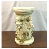 20" plaster cherub plant stand
