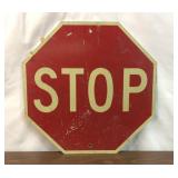 Vintage stop sign metal