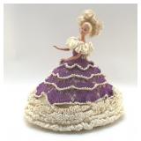BARBIE WITH HOMEMADE CROCHETED GOWN