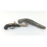 PISTOL LIGHTER AND OLD CAP GUN 9"