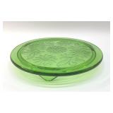 1930 JEANETTE GLASS, SUNFLOWER CAKE PLATE