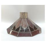 LEADED GLASS PURPLE LAMP SHADE