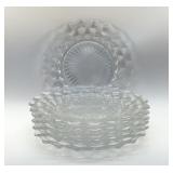 6 FOSTORIA LUNCHEON PLATES 1950