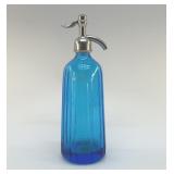 Vintage Czcech Blue Seltzer Bottle