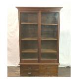 ANTIQUE BOOKSELVES GLASS DOORS