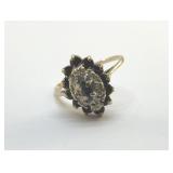 10k Gold Sapphire and Diamond Ring