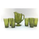 1970S INDIANA GLASS HARVEST GRAPE ICED TEA SET