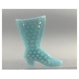 1970S FENTON AQUAMARINE HOBNAIL BOOTIE