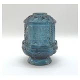 VTG  Indiana glass, colonial blue fairy lamp