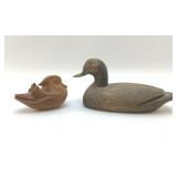 Pair of VTG Handcarved Wood Ducks
