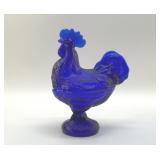 WESTMORELAND COBALT ROOSTER ON A NEST