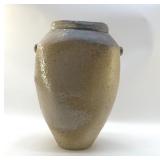19TH CENTURY POTTERY DOUBLE HANDLED VESSEL