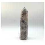 NATURAL BLUE FLOWER, AGATE OBELISK