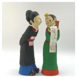 KOREAN WEDDING DOLLS SIGNED 1960S