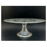 DUNCAN MILLER SANDWICH GLASS CAKE STAND