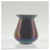 ANTIQUE ART NOUVEAU IRIDESCENT TRUMPET GLASS VASE