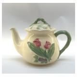 CERAMIC TULIPS TEAPOT 7"