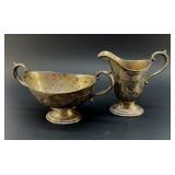 GORHAM STERLING SILVER SUGAR, CREAMER