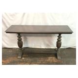 ANTIQUE LIBRARY TABLE MAHOGONY SHIELD LEGS