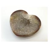 MOROCCAN AGATE HEART WITH GEODE 4.5"