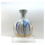 BAUM BROS. RAINBOW DRIP POTTERY VASE 11"