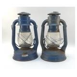 PAIR OF DIETZ LANTERNS 13"