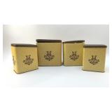 1985 PFALTZGRAFF METAL CANISTERS "VILLAGE"