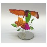 MULTICOLORED CRYSTAL HUMMINGBIRD BRADFORD EXCHANGE