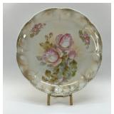 HAND PAINTED ANTIQUE BAVARIAN ROSE PLATTER