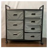 7 BIN ROLLING STORAGE CART
