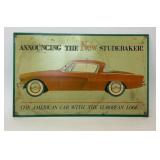 STUDEBAKER STARLINE COUPE METAL ADVERTISING SIGN