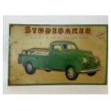 STUDEBAKER 1947 TRUCK METAL ADVERTISING SIGN
